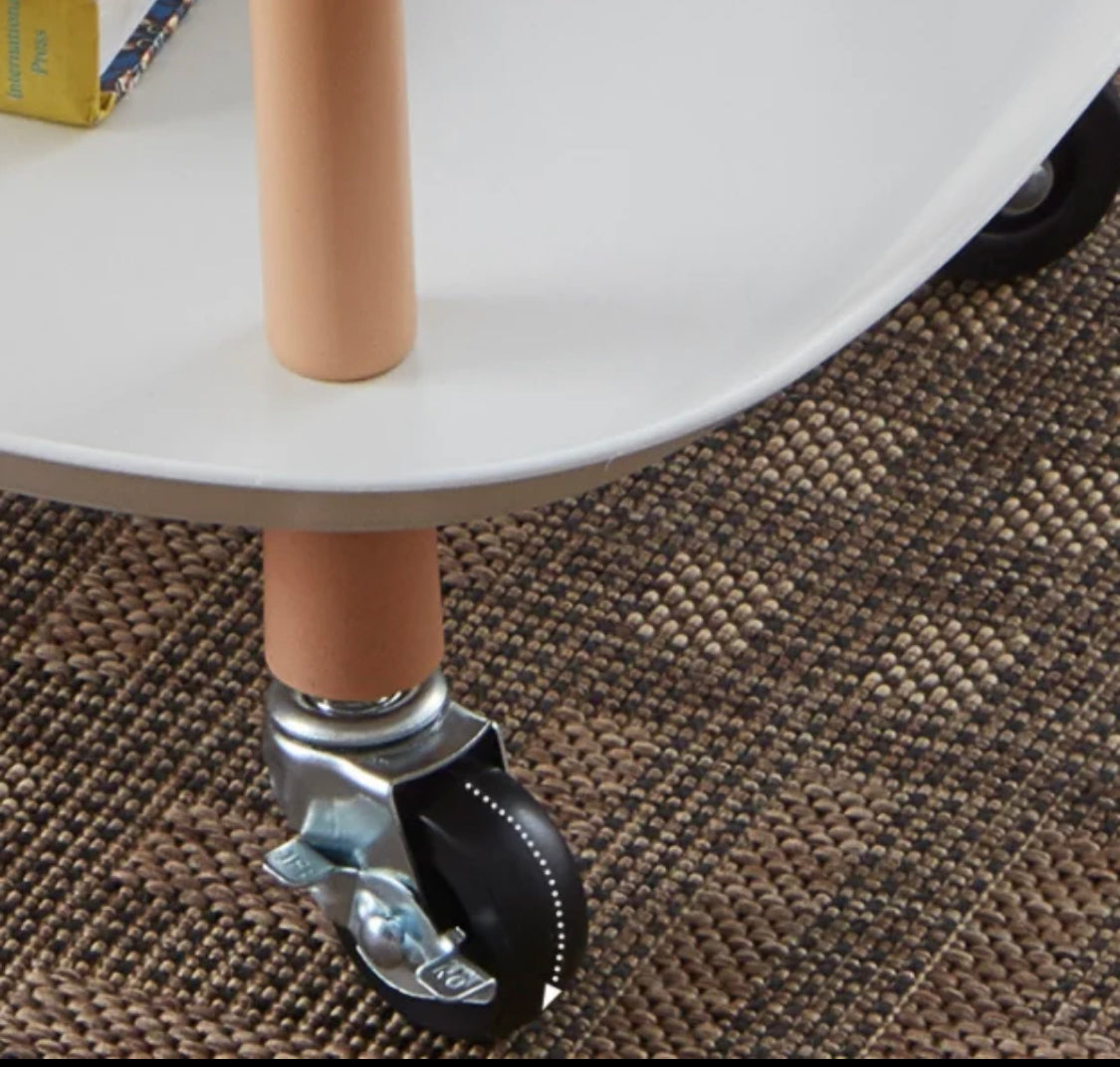 3 Layer Rotatable Trolley, Movable Living Room Storage Trolley, Movable Storage Cart 3 Layer Rotatable Trolley, Movable Living Room Storage Trolley, Movable Storage Cart